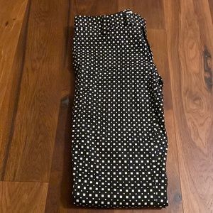Gap slim cropped black and white ankle pants